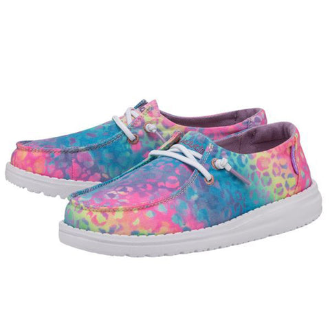 Hey Dude Wendy Flow Leopard Girls Casual Shoe