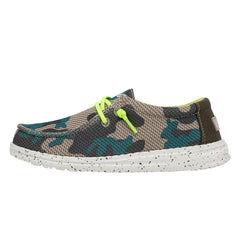 Hey Dude Youth Wally Sox Taupe Camo display picture 1