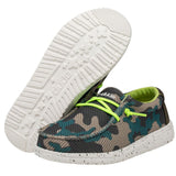 Hey Dude Youth Wally Sox Taupe Camo