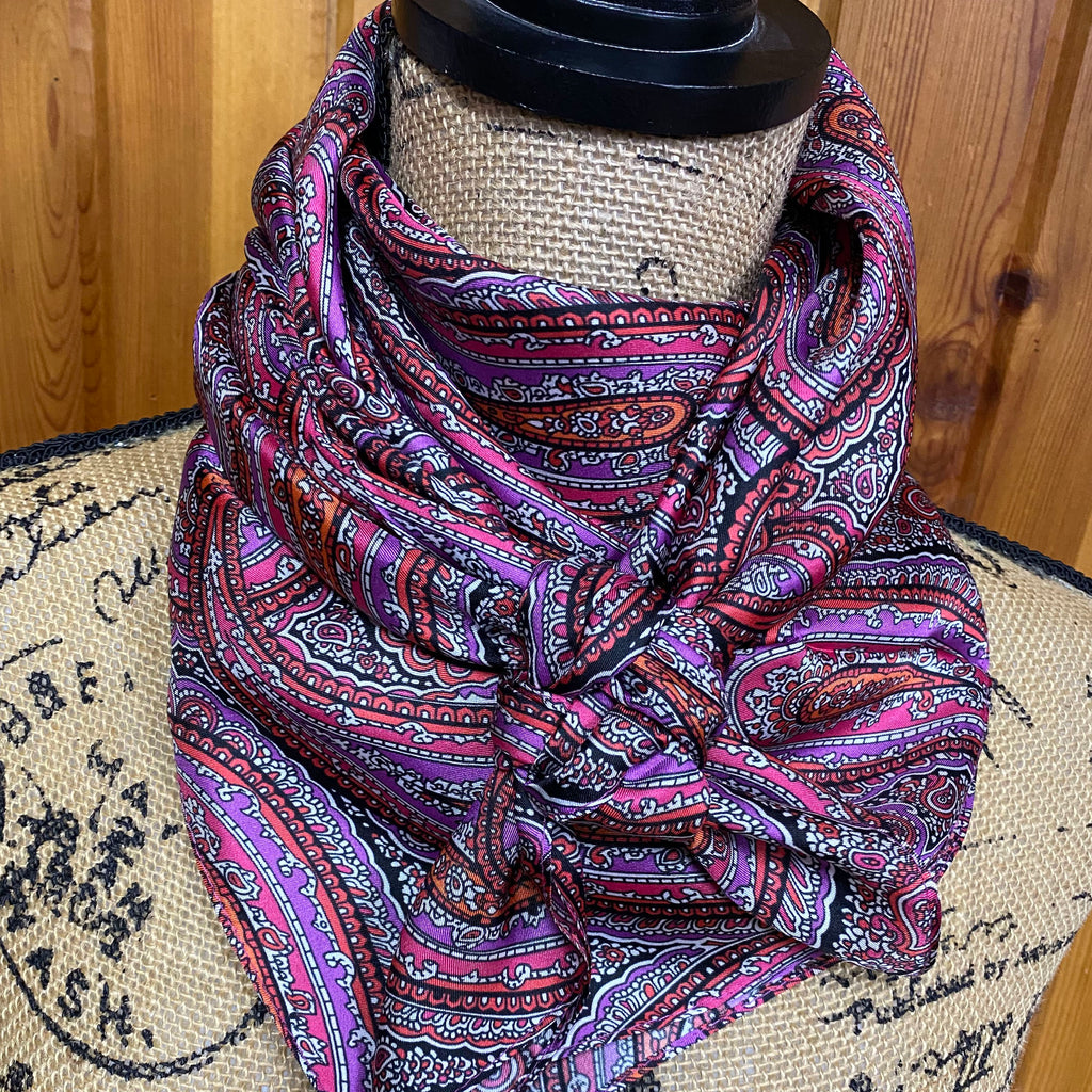 Purple and Pink Paisley Wild Rag