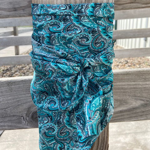 Turquoise Paisley Wild Rag