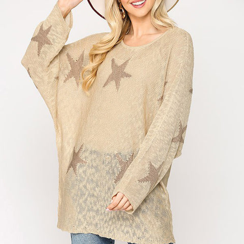 Gigio USA Sand Stars Dolman Sweater