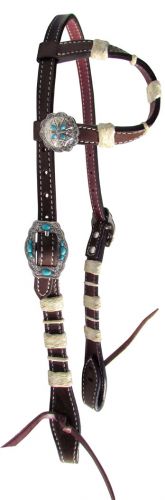 Shiloh 1 Ear/Rawhide Braided Headstall