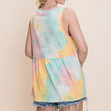 Mango and Pink Tie Dye Tank