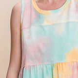 Mango and Pink Tie Dye Tank