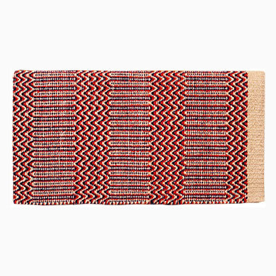 Mustang Red and Tan Double Weave Saddle Blanket 