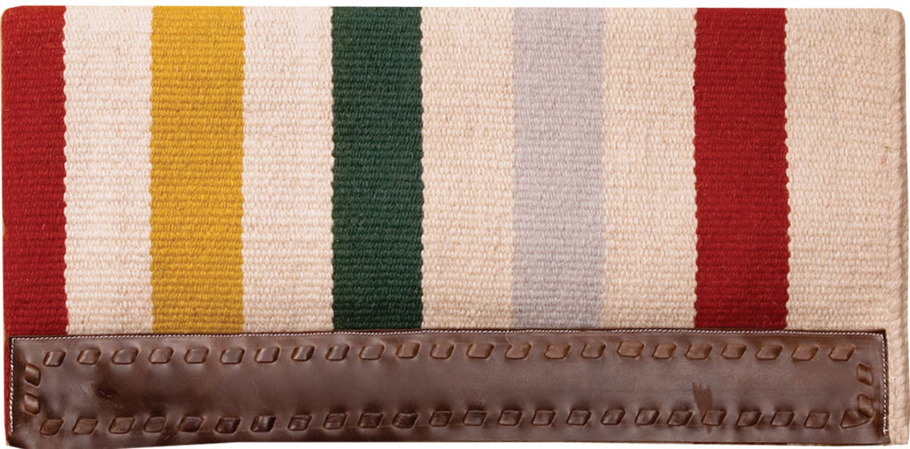 Mustang Casa Zia Blanket - Cream Multi Stripes 32" X 32"