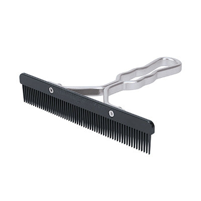 Black Show Comb with Aluminum Handle