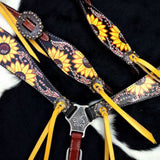 Showman Sunflower Headstall and Breast Collar
