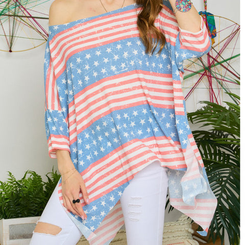 Stars and Stripes Loose Fitting Top