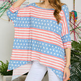 Stars and Stripes Loose Fitting Top