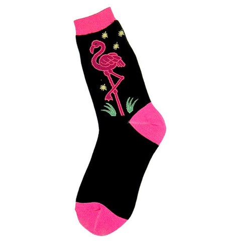 Women's Neon Flamingo Socks