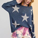 Star Blue Knit Sweater