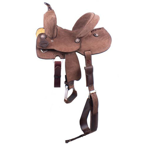 Double T Roughout Hard Seat Youth Saddle