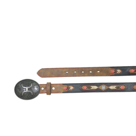 Hooey Kid's Black and Brown Laced Belt 