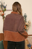 Rust Block Corduroy Jacket