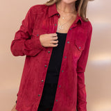 Red Swayze Fringe Blouse