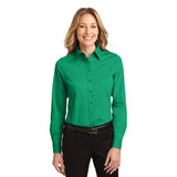 Port Authority Women's COURT GREEN Long Sleeve Easy Care Shirt