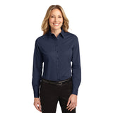 Port Authority Women's NAVY Easy Care Long Sleeve Shirt