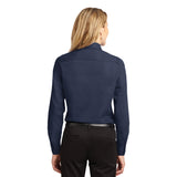 Port Authority Women's NAVY Easy Care Long Sleeve Shirt