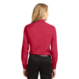 Port Authority Women's RED Easy Care Long Sleeve Shirt