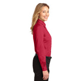 Port Authority Women's RED Easy Care Long Sleeve Shirt