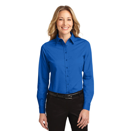 Port Authority Women's STRONG BLUE Easy Care Long Sleeve Shirt