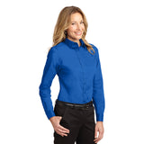 Port Authority Women's STRONG BLUE Easy Care Long Sleeve Shirt