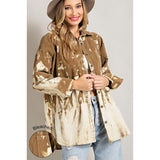Eesome Women's Bleach Splatter Flannel Top