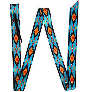 Showman Teal Southwest Nylon Tie Strap