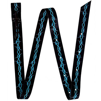 Showman Teal Barbwire Tie Strap