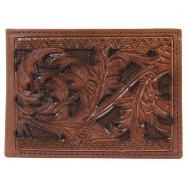 Hooey Brown Tooled Bifold 