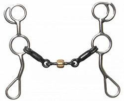 Showman 3 Piece Snaffle Dog Bone Bit