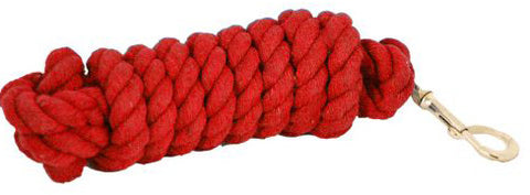 Cotton Lead/Bolt Snap - Red