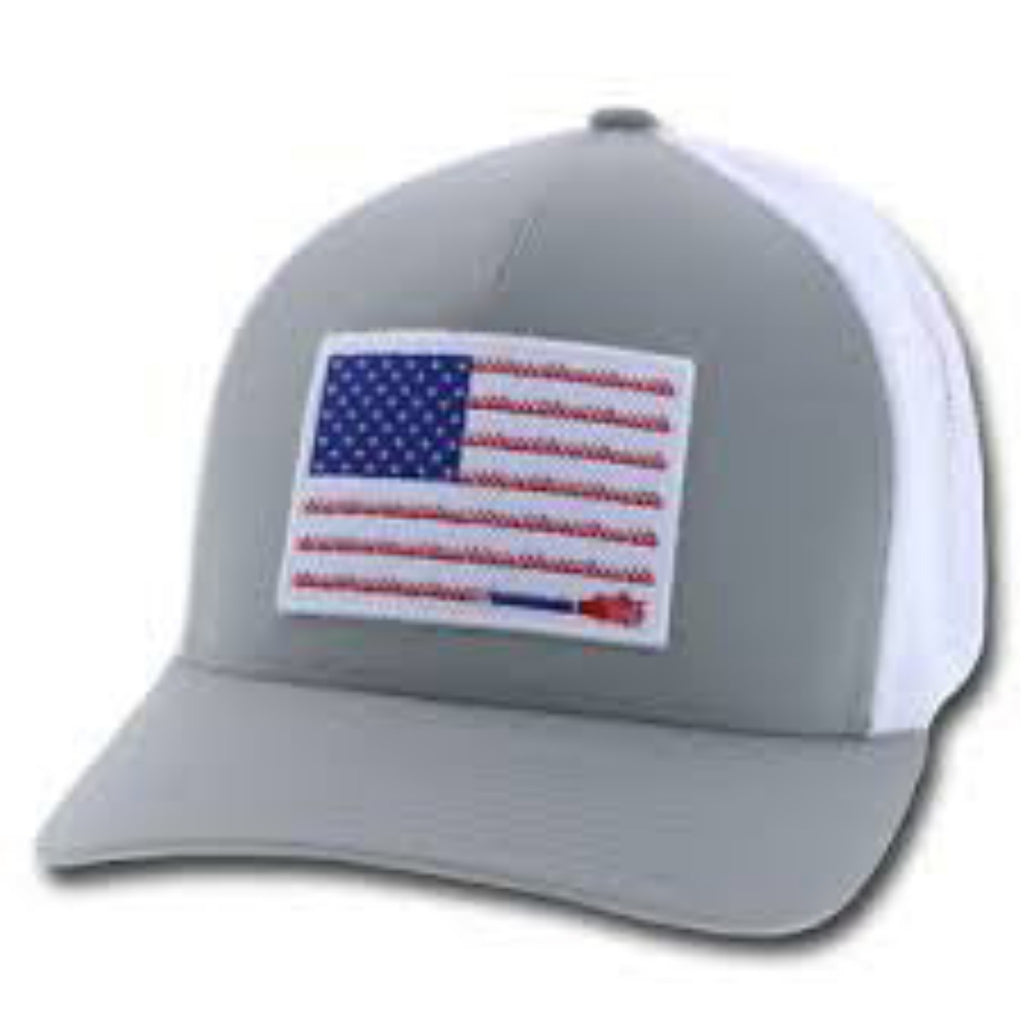 Hooey Grey/White Catch'n Rope Flag Cap