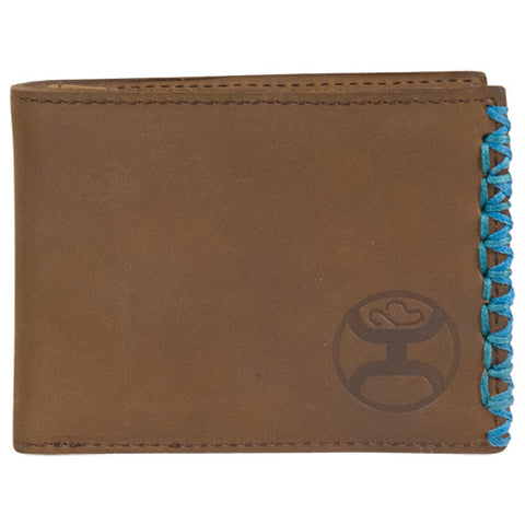 Hooey Brown and Turquoise Laced Bifold Wallet 