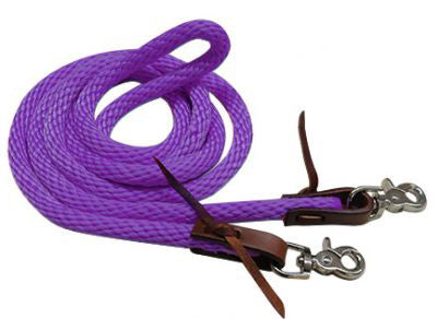 Showman Purple Nylon Barrel Reins