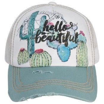 Hello Beautiful Cactus Cap 