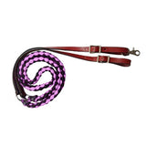 Showman 8' Braided Leather End Reins