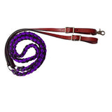 Showman 8' Braided Leather End Reins