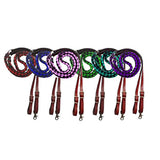 Showman 8' Braided Leather End Reins