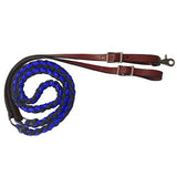 Showman 8' Braided Leather End Reins