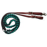 Showman 8' Braided Leather End Reins