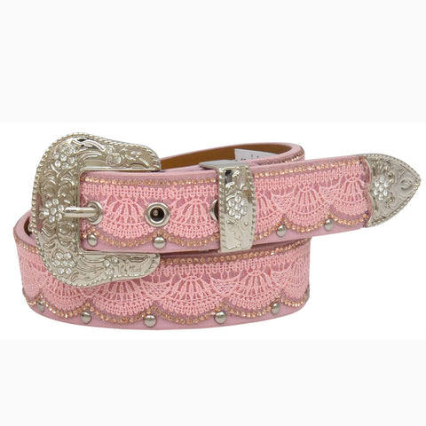 Girl's Pink Lace Belt 