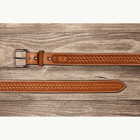 Texas Saddlery Natural Basketweave Belt