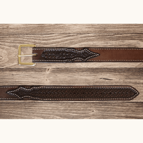 Texas Saddlery Men's Chocolate Combination Belt