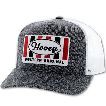 Hooey Black and White Cap With Red and Black Logo
