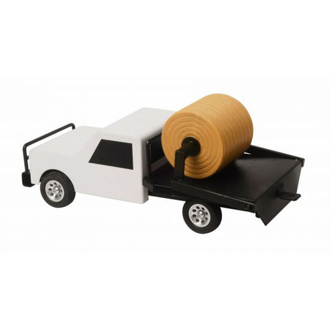 Little Buster Toys White Flatbed Hay Truck