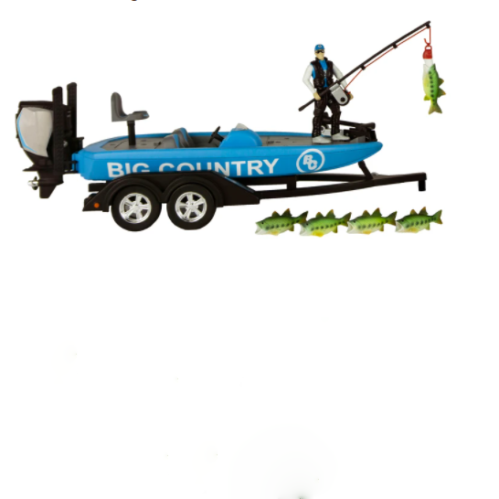 Toy truck with fishing sales boat