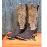 Rios Men's Nicotine Full Quill Ostrich Boots